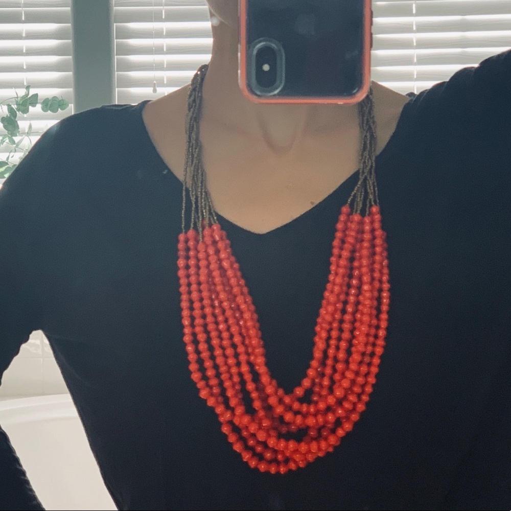 Handmade African Bead Statement Necklace